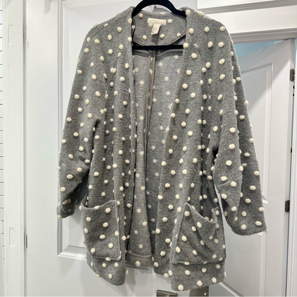 H&M Wool Blend Pompom Sweater / Jacket. - Picture 1 of 4